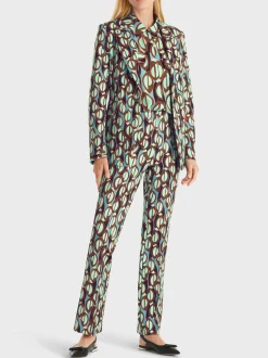 Marc Cain Hosen|Hosenanzüge-HOSE FREDERICA MIT ALLOVERPRINT soft malachite