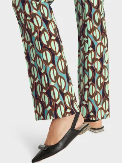 Marc Cain Hosen|Hosenanzüge-HOSE FREDERICA MIT ALLOVERPRINT soft malachite