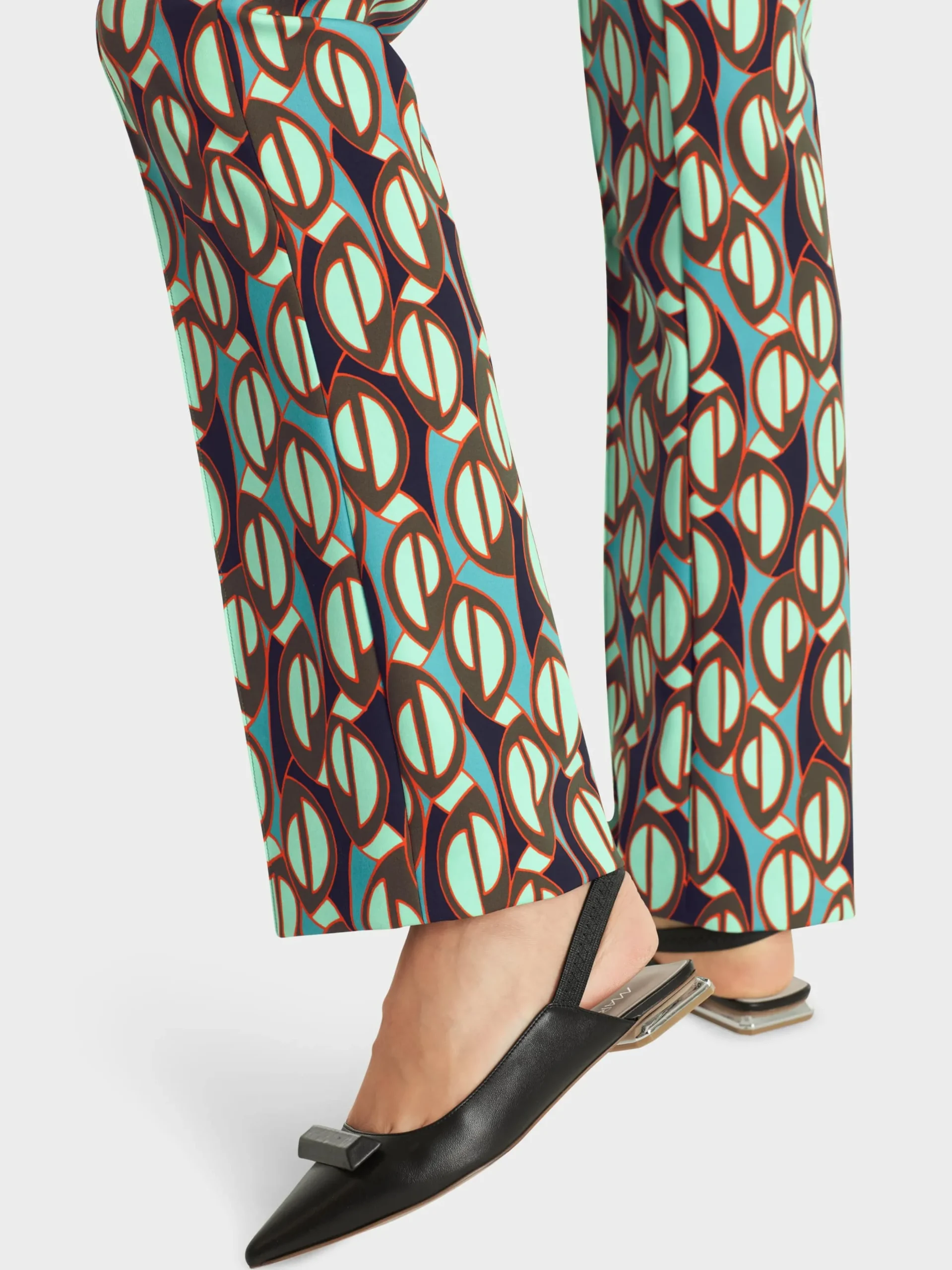 Marc Cain Hosen|Hosenanzüge-HOSE FREDERICA MIT ALLOVERPRINT soft malachite