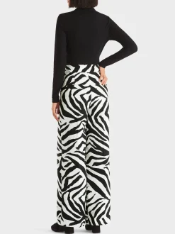 Marc Cain Hosen|Hosenanzüge-HOSE IM ZEBRA-DESSIN white and black
