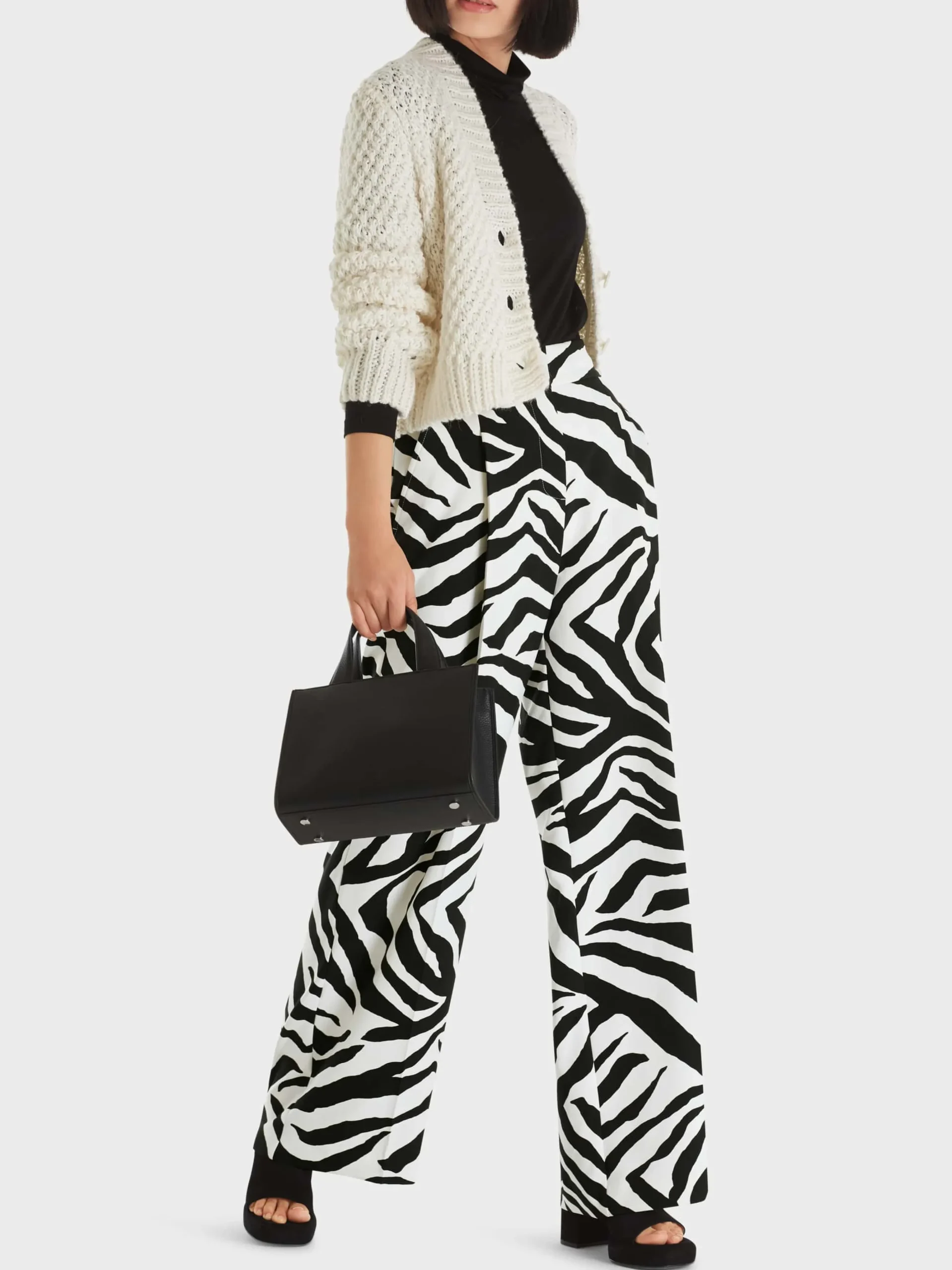 Marc Cain Hosen|Hosenanzüge-HOSE IM ZEBRA-DESSIN white and black