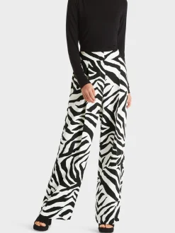 Marc Cain Hosen|Hosenanzüge-HOSE IM ZEBRA-DESSIN white and black