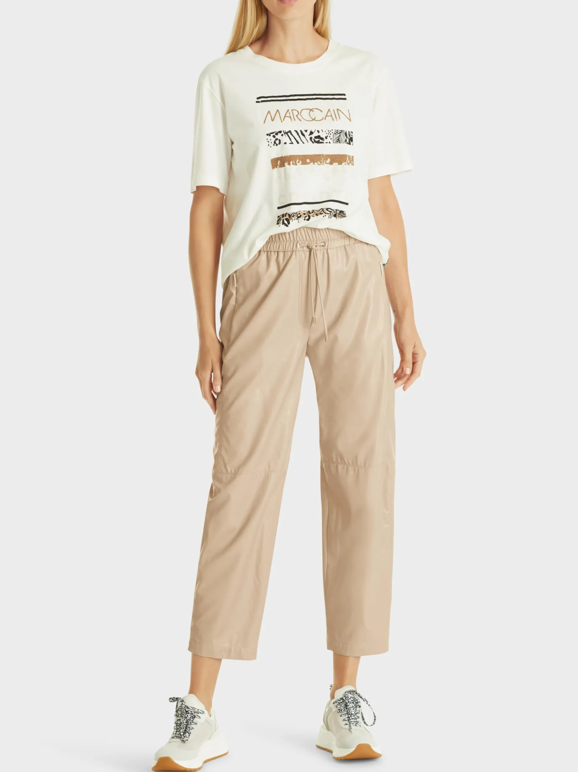 Marc Cain Hosen-HOSE RANCHI MIT JOGGINGBUND light stone