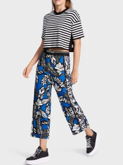 Marc Cain Hosen-HOSE WASHINGTON MIT MUSTERMIX white and black