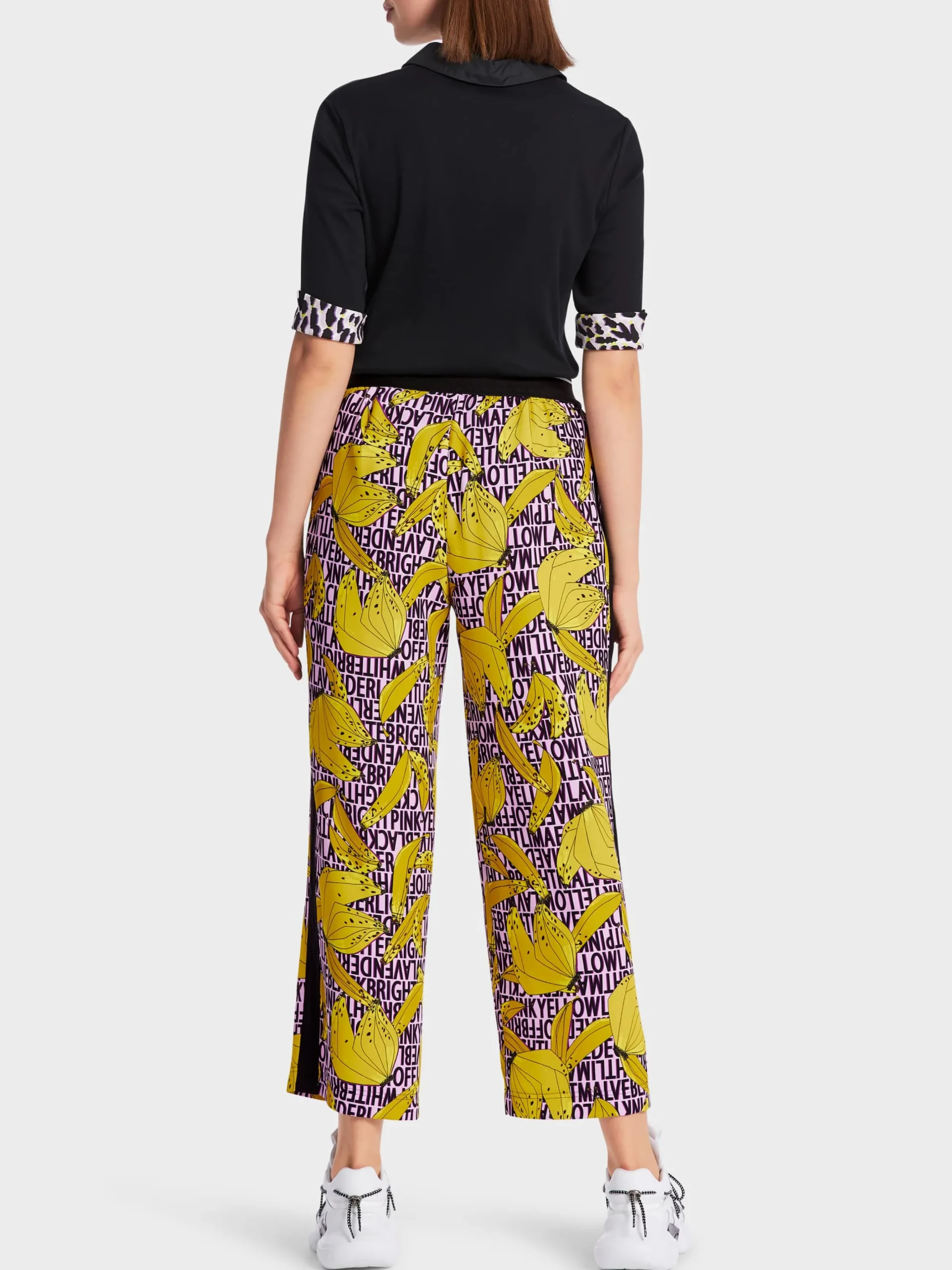 Marc Cain Hosen-HOSE WELBY MIT SCHRIFTPRINT bright pink lavender