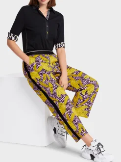 Marc Cain Hosen-HOSE WELBY MIT SCHRIFTPRINT bright pink lavender