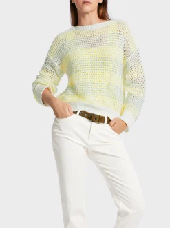 Marc Cain Pullover & Sweatshirts|Strick-IN DEUTSCHLAND GESTRICKTER PULLOVER off-white