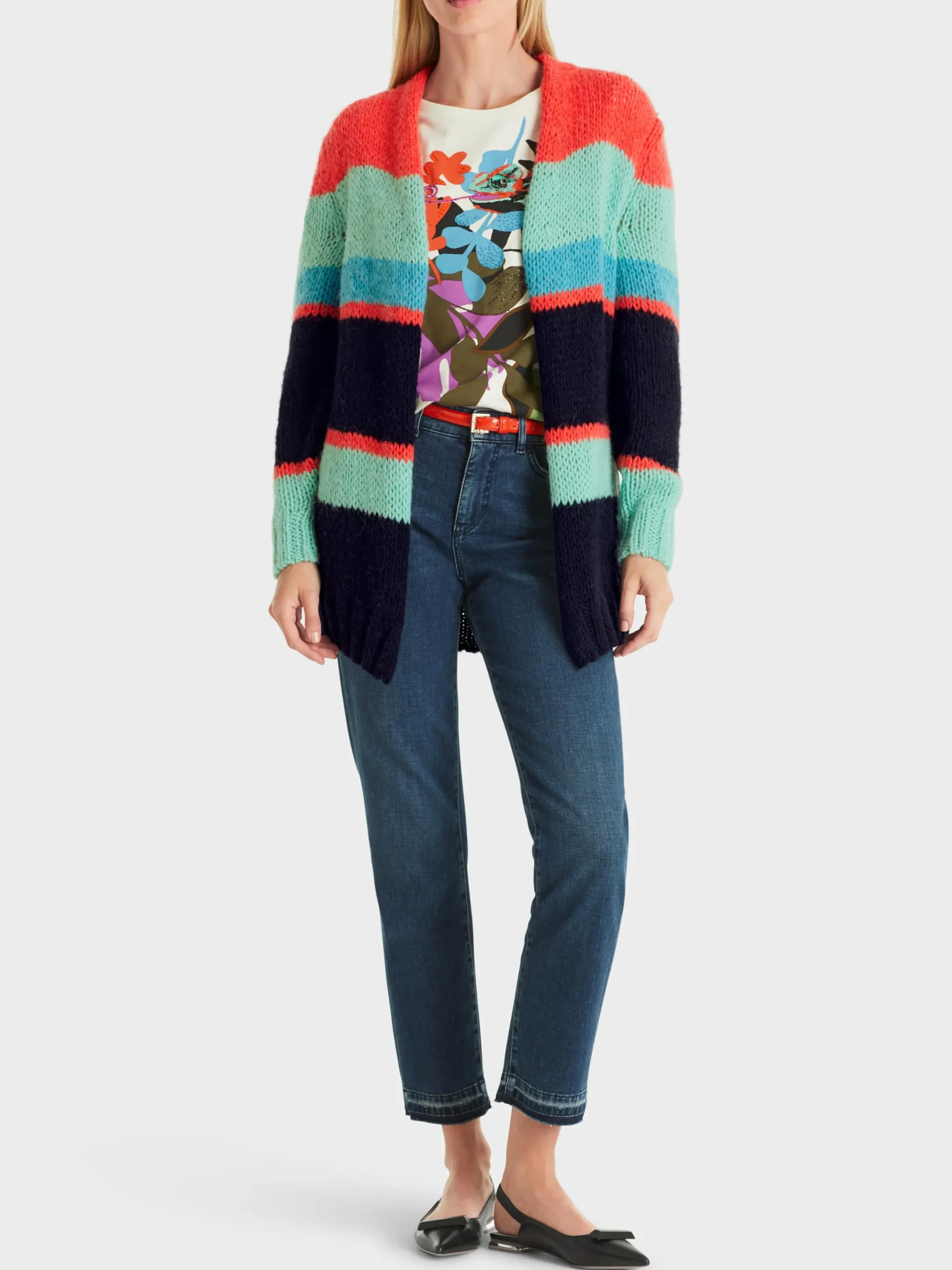 Marc Cain Jacken|Strick-IN DEUTSCHLAND GESTRICKTER CARDIGAN deep tourmaline
