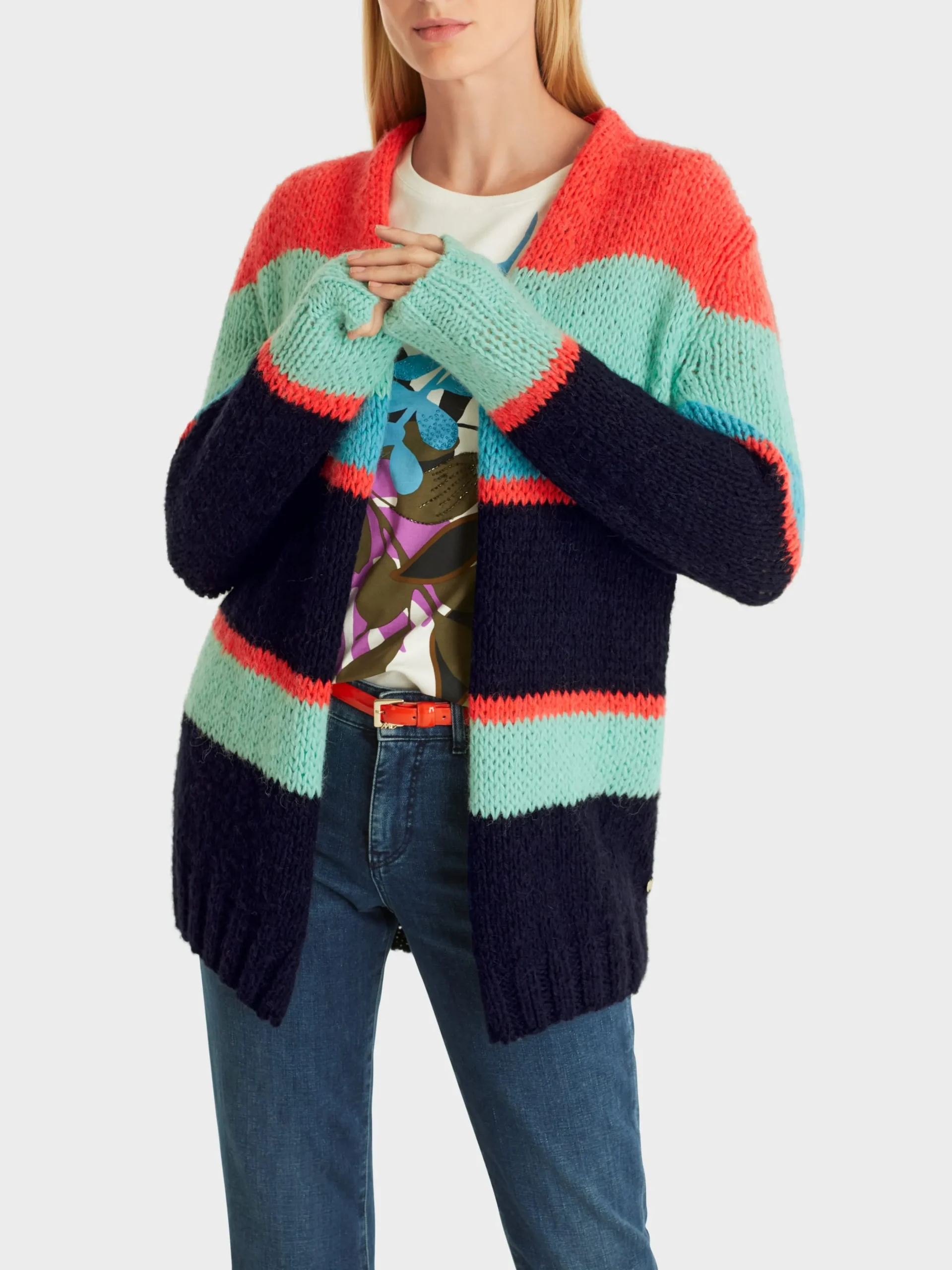 Marc Cain Jacken|Strick-IN DEUTSCHLAND GESTRICKTER CARDIGAN deep tourmaline