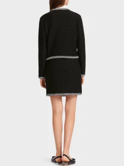 Marc Cain Jacken|Strick-IN DEUTSCHLAND GESTRICKTER CARDIGAN black and white