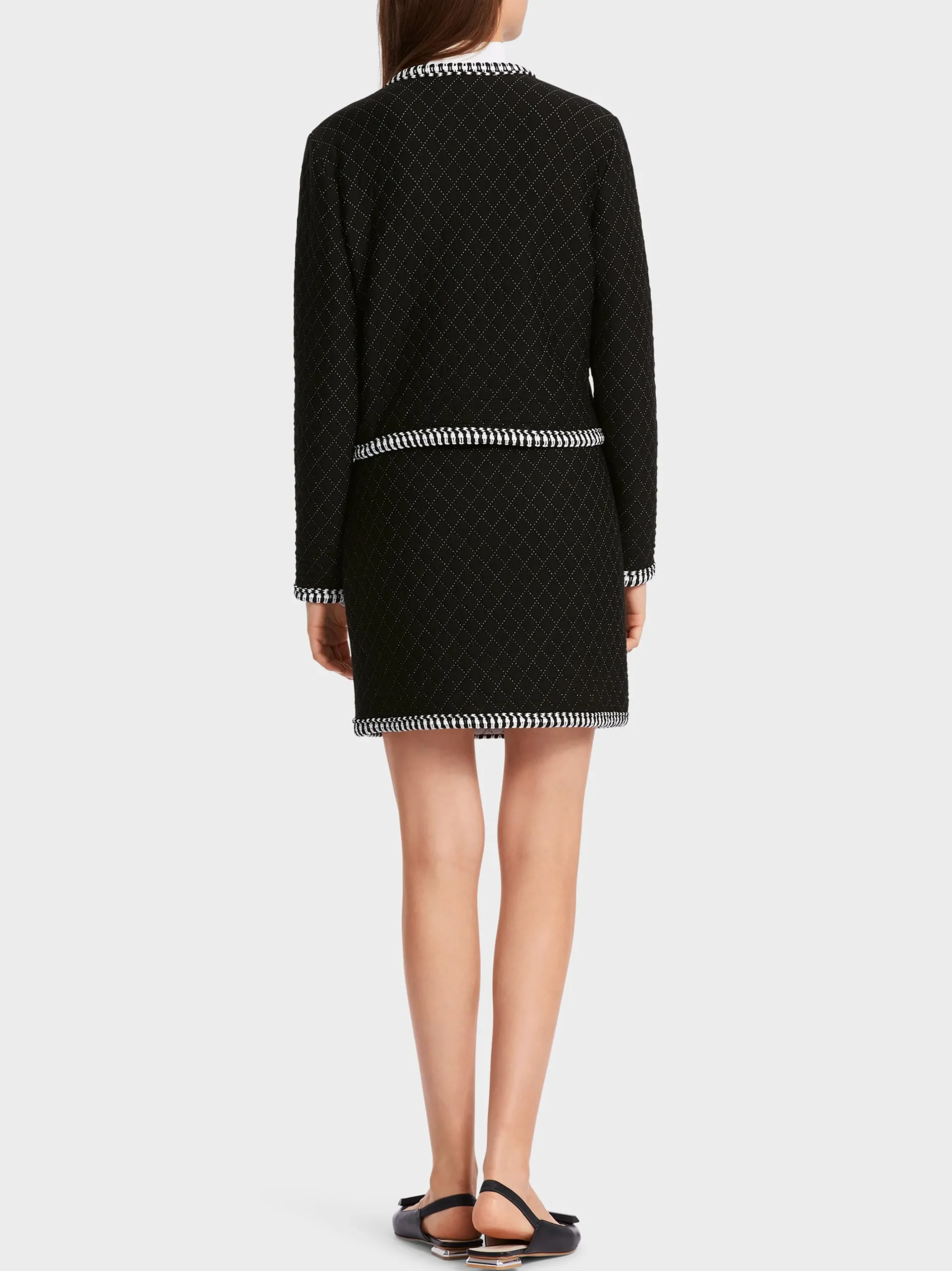 Marc Cain Jacken|Strick-IN DEUTSCHLAND GESTRICKTER CARDIGAN black and white