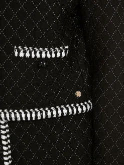 Marc Cain Jacken|Strick-IN DEUTSCHLAND GESTRICKTER CARDIGAN black and white