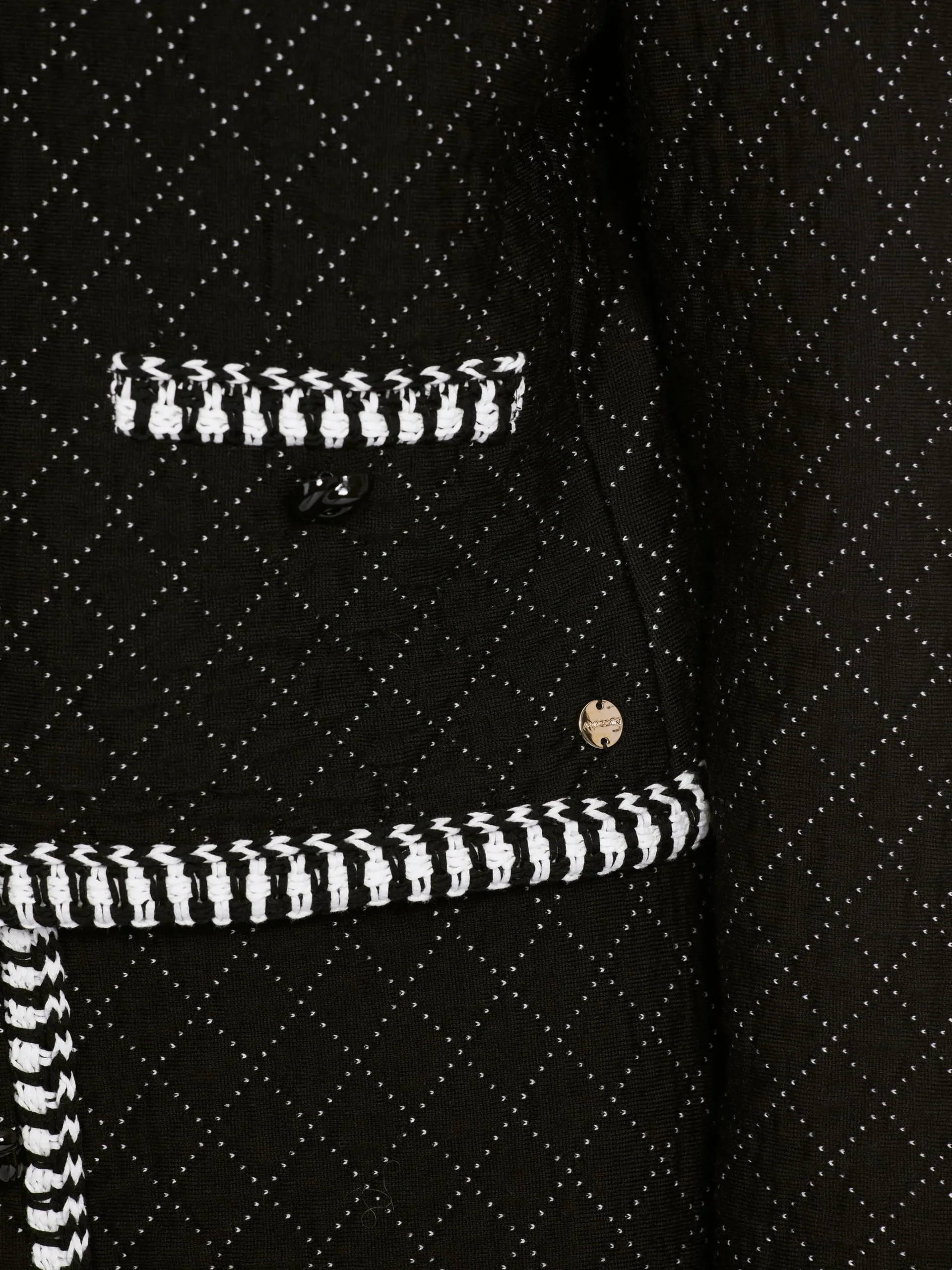 Marc Cain Jacken|Strick-IN DEUTSCHLAND GESTRICKTER CARDIGAN black and white