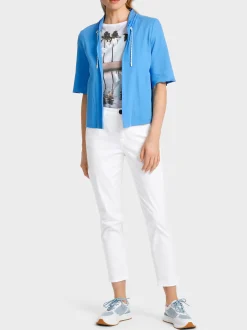 Marc Cain Jacken-JACKE IM MATERIALMIX bright azure
