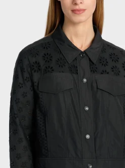 Marc Cain Jacken-JACKE MIT LOCHSTICKEREI black