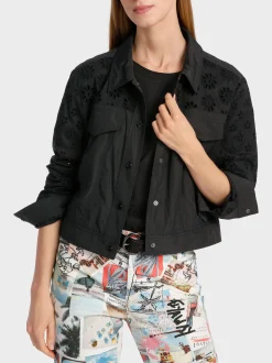 Marc Cain Jacken-JACKE MIT LOCHSTICKEREI black