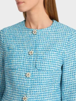 Marc Cain Jacken-JACKE MIT PERLENKNÖPFEN light azure