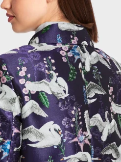 Marc Cain Jacken-JACKE MIT SCHWANEN-PRINT deep violet