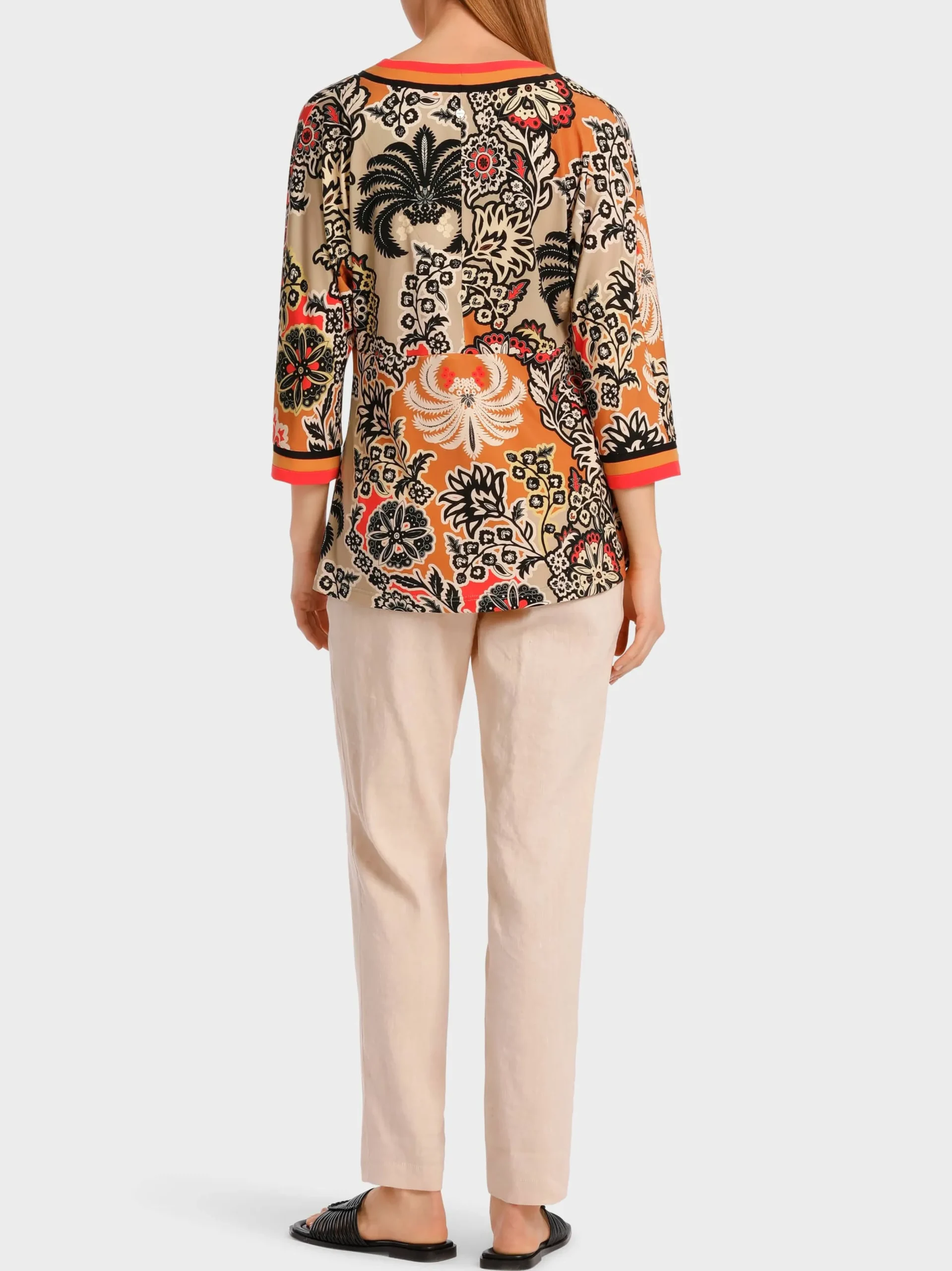 Marc Cain Blusen & Tuniken|Shirts & Tops-KIMONOBLUSE IN A-LINIE bright ochre