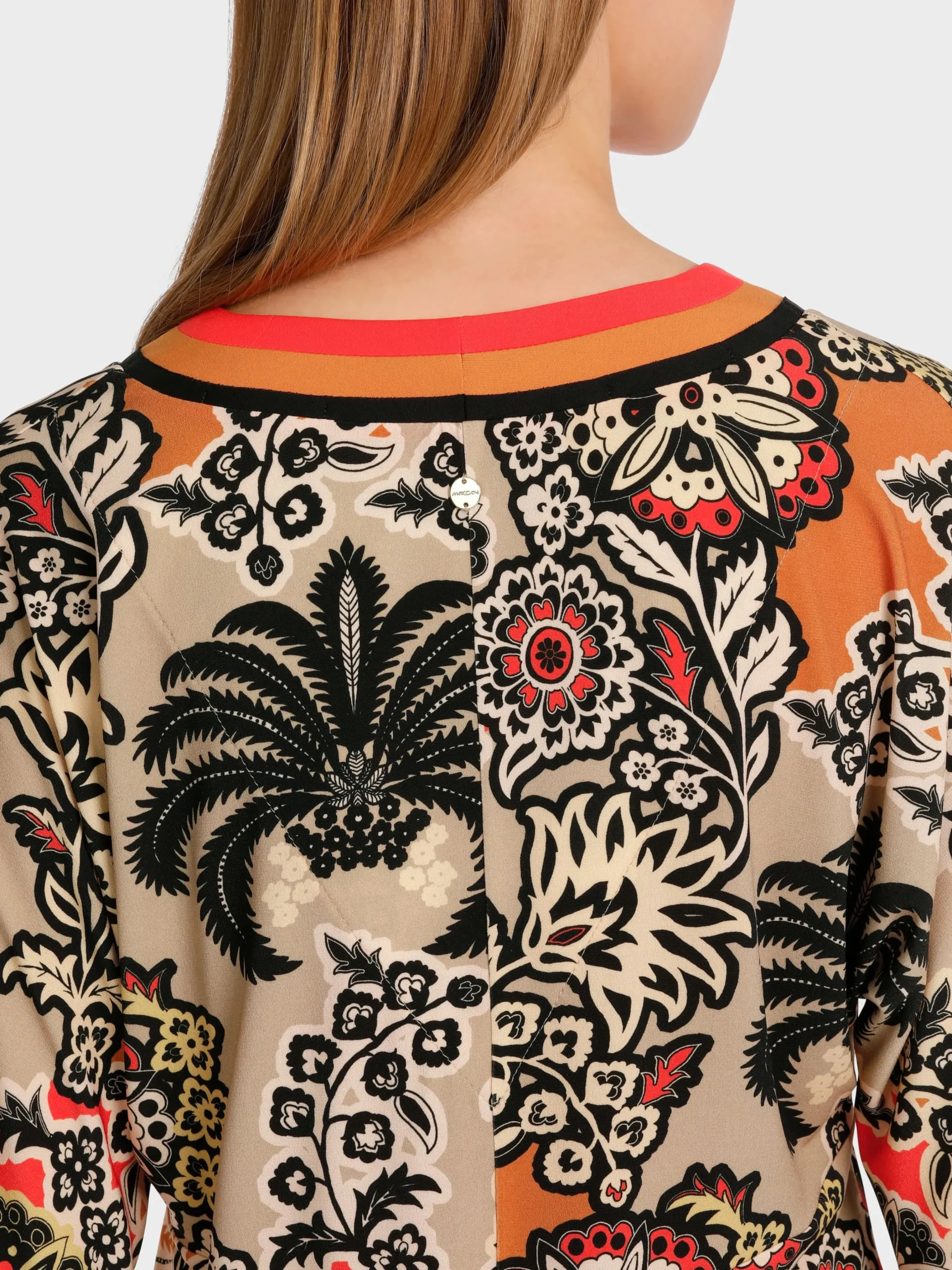 Marc Cain Blusen & Tuniken|Shirts & Tops-KIMONOBLUSE IN A-LINIE bright ochre