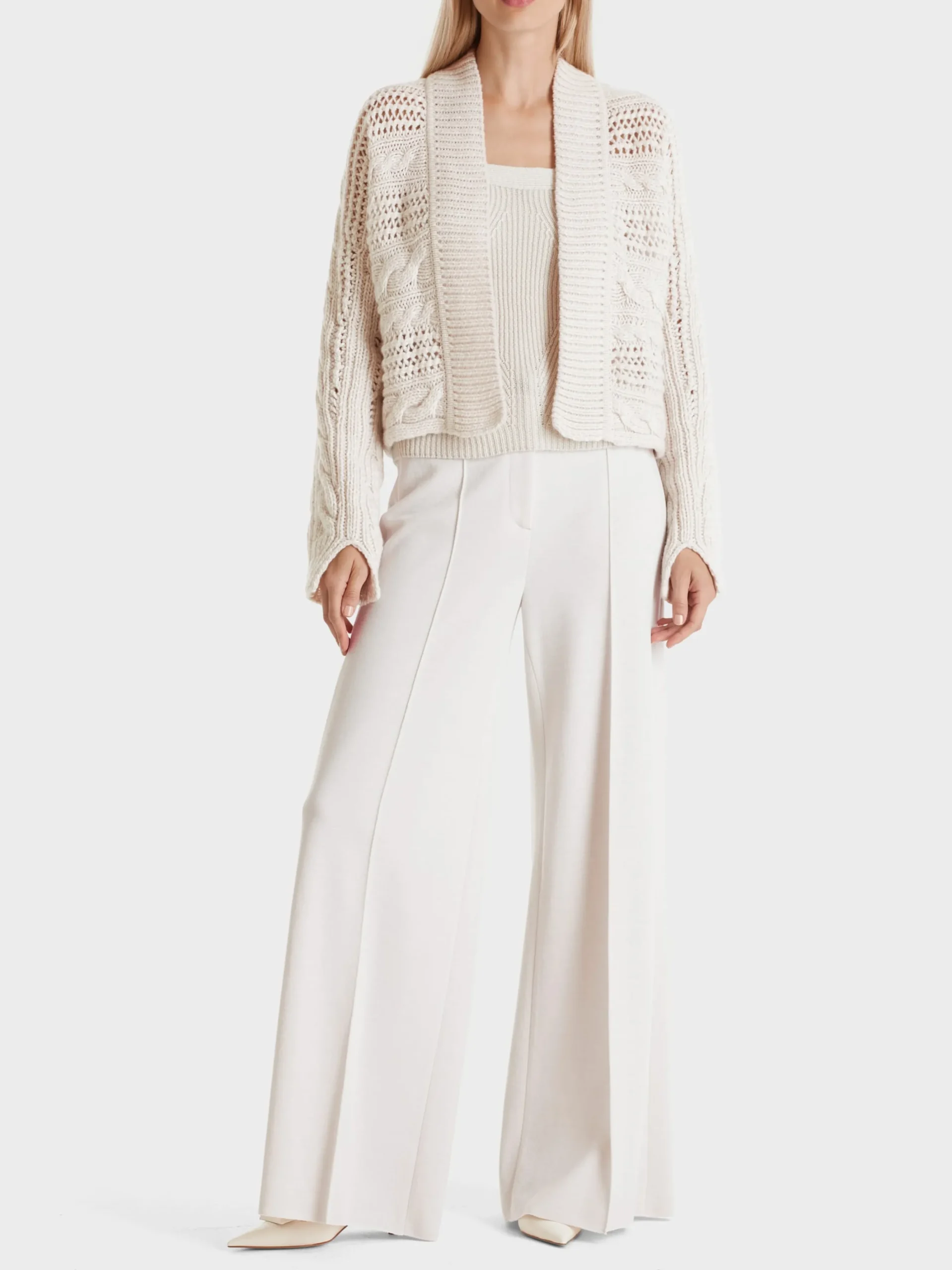 Marc Cain Jacken|Strick-KIMONOJACKE KNITTED IN GERMANY smoke