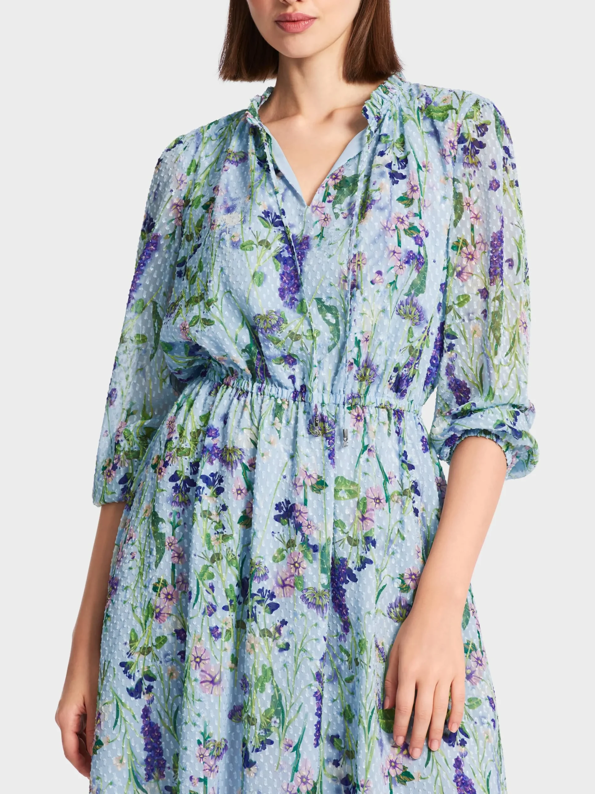 Marc Cain Kleider-KLEID IM FLORALEN ALLOVER-PRINT soft summer sky