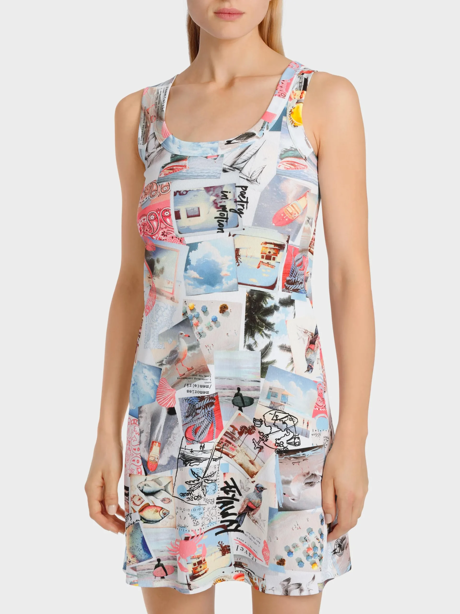 Marc Cain Kleider-KLEID IM MEMORIESPRINT light neon red