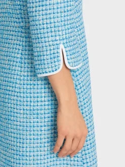 Marc Cain Kleider-KLEID IM STRUKTURIERTEN KAROMUSTER light azure