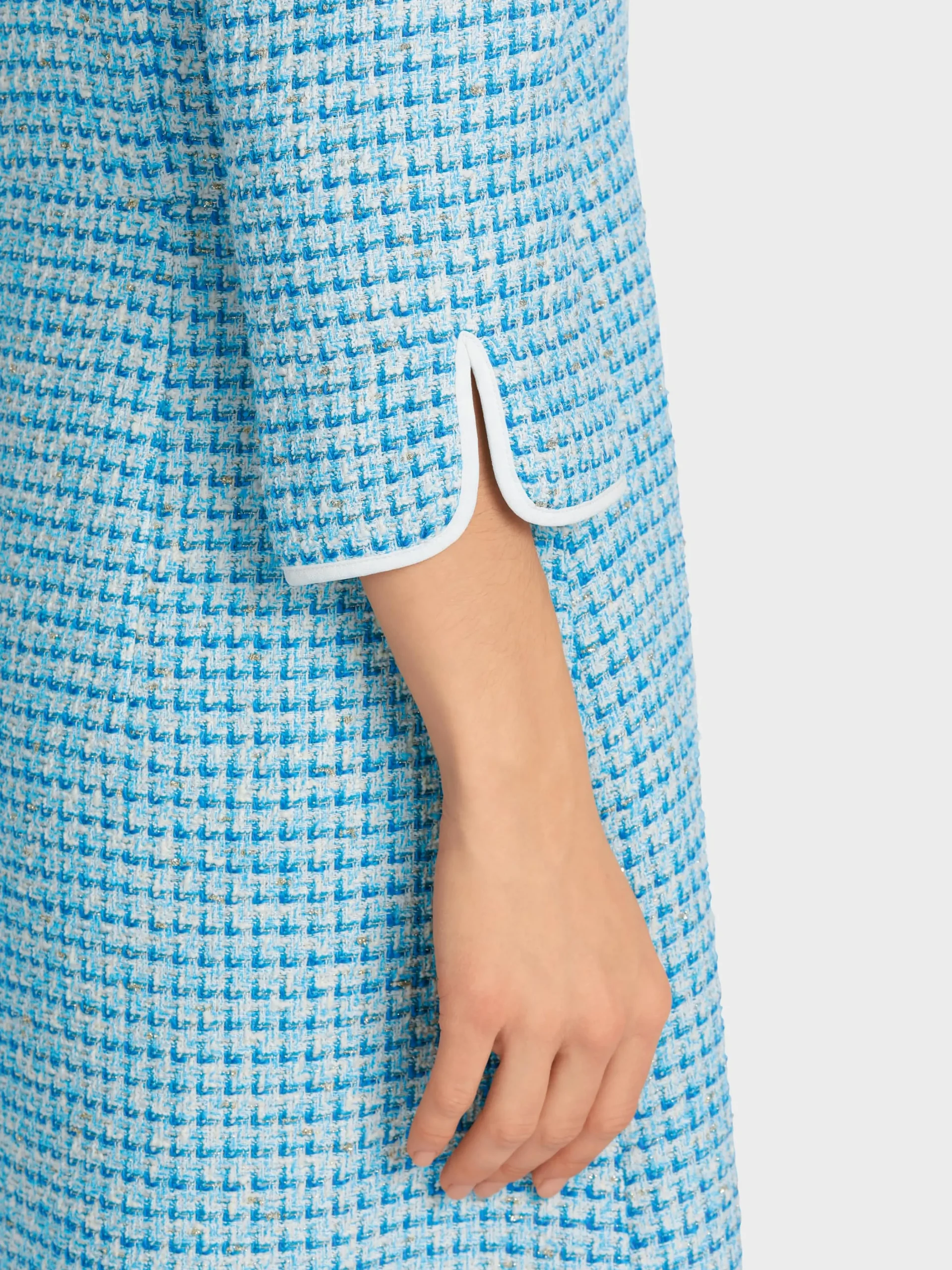 Marc Cain Kleider-KLEID IM STRUKTURIERTEN KAROMUSTER light azure