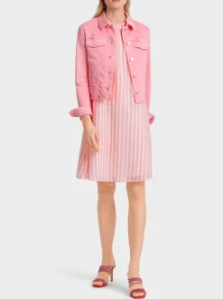 Marc Cain Kleider-KLEID IN A-LINIE MIT LÄNGSSTREIF bright tomato