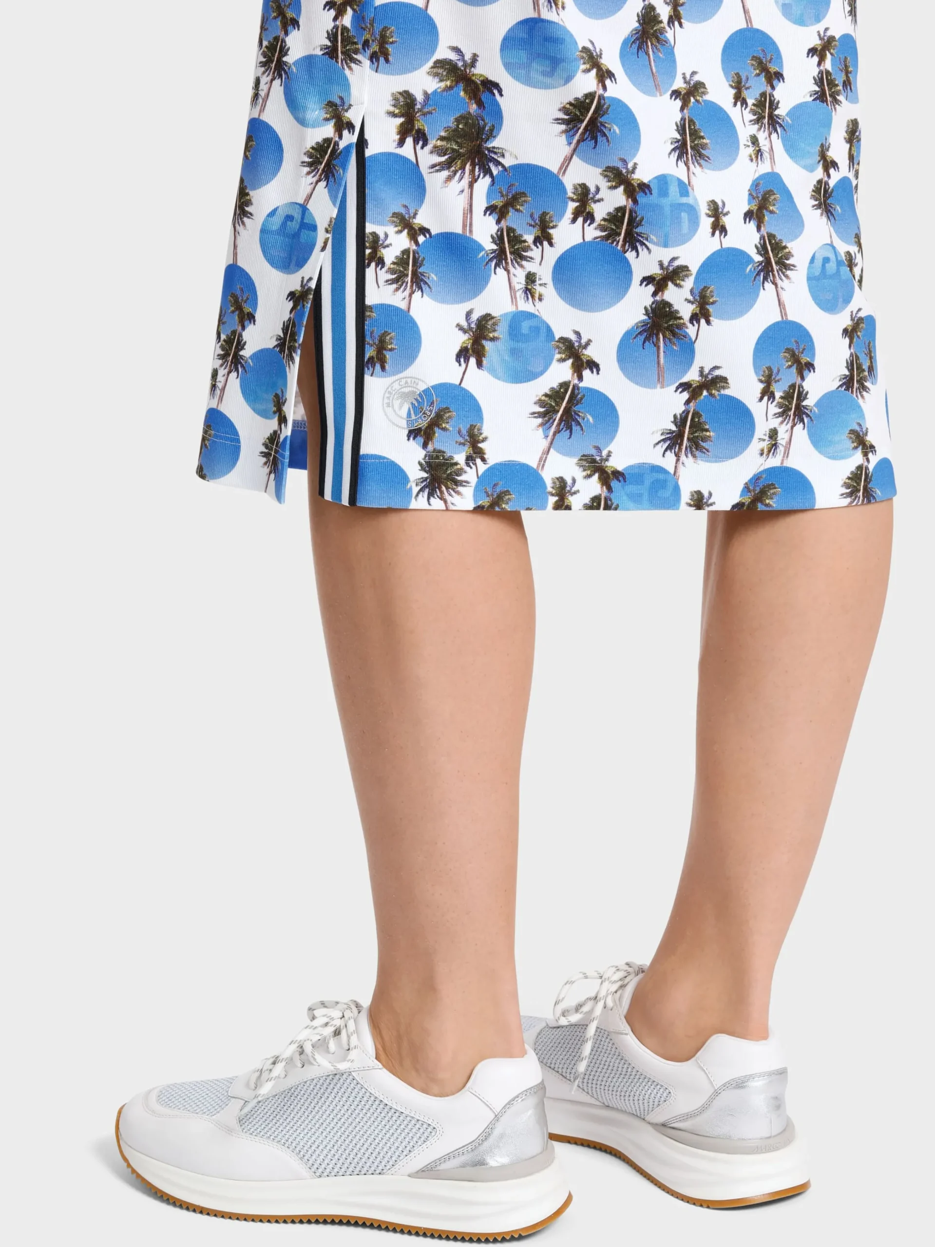 Marc Cain Kleider-KLEID MIT BEACH-POINT-PRINT bright azure