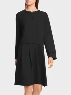 Marc Cain Kleider-KLEID MIT FALTENROCK black