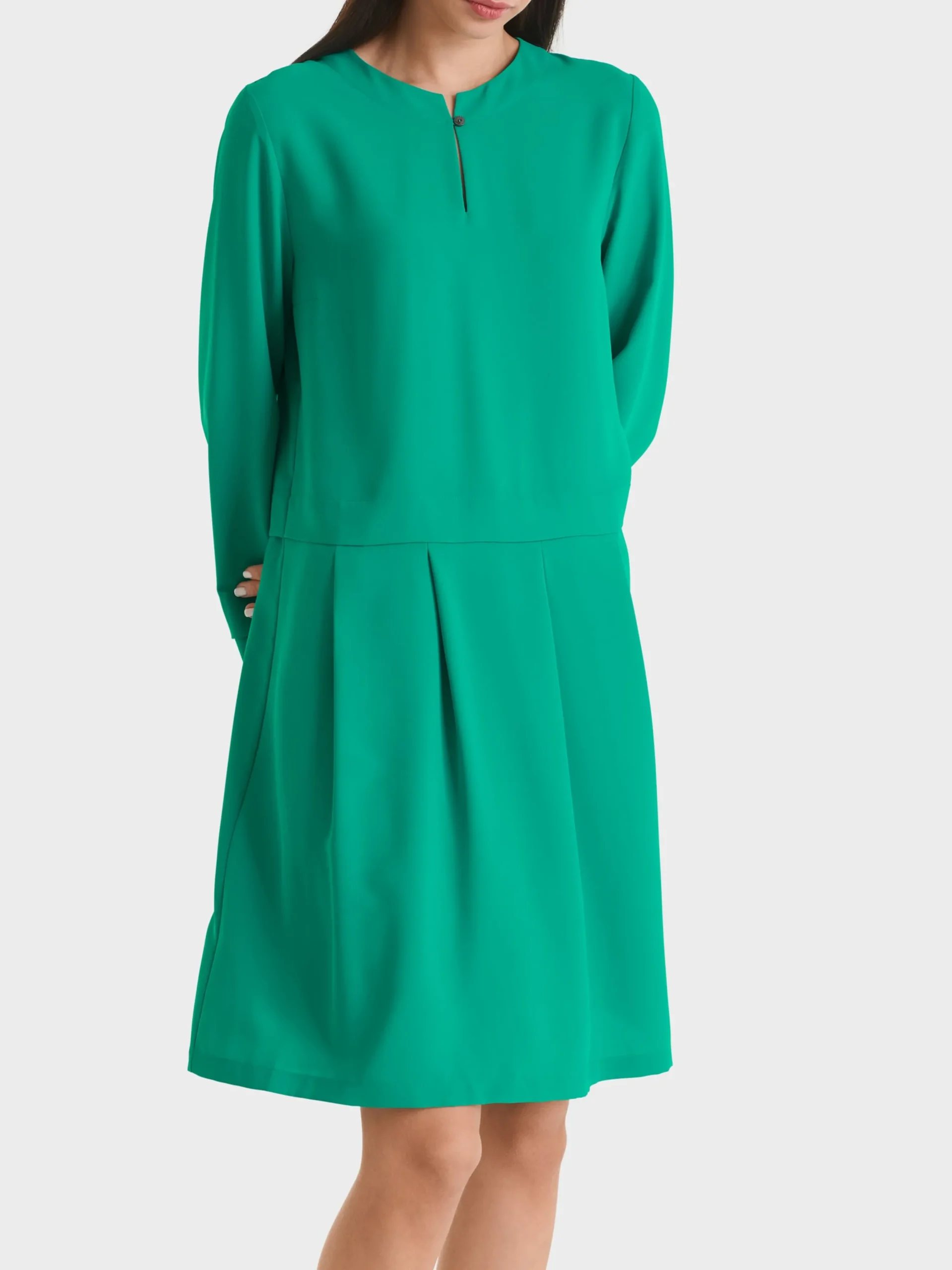 Marc Cain Kleider-KLEID MIT FALTENROCK bright malachite