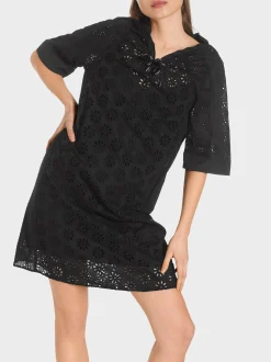 Marc Cain Kleider-KLEID MIT LOCHSTICKEREI black