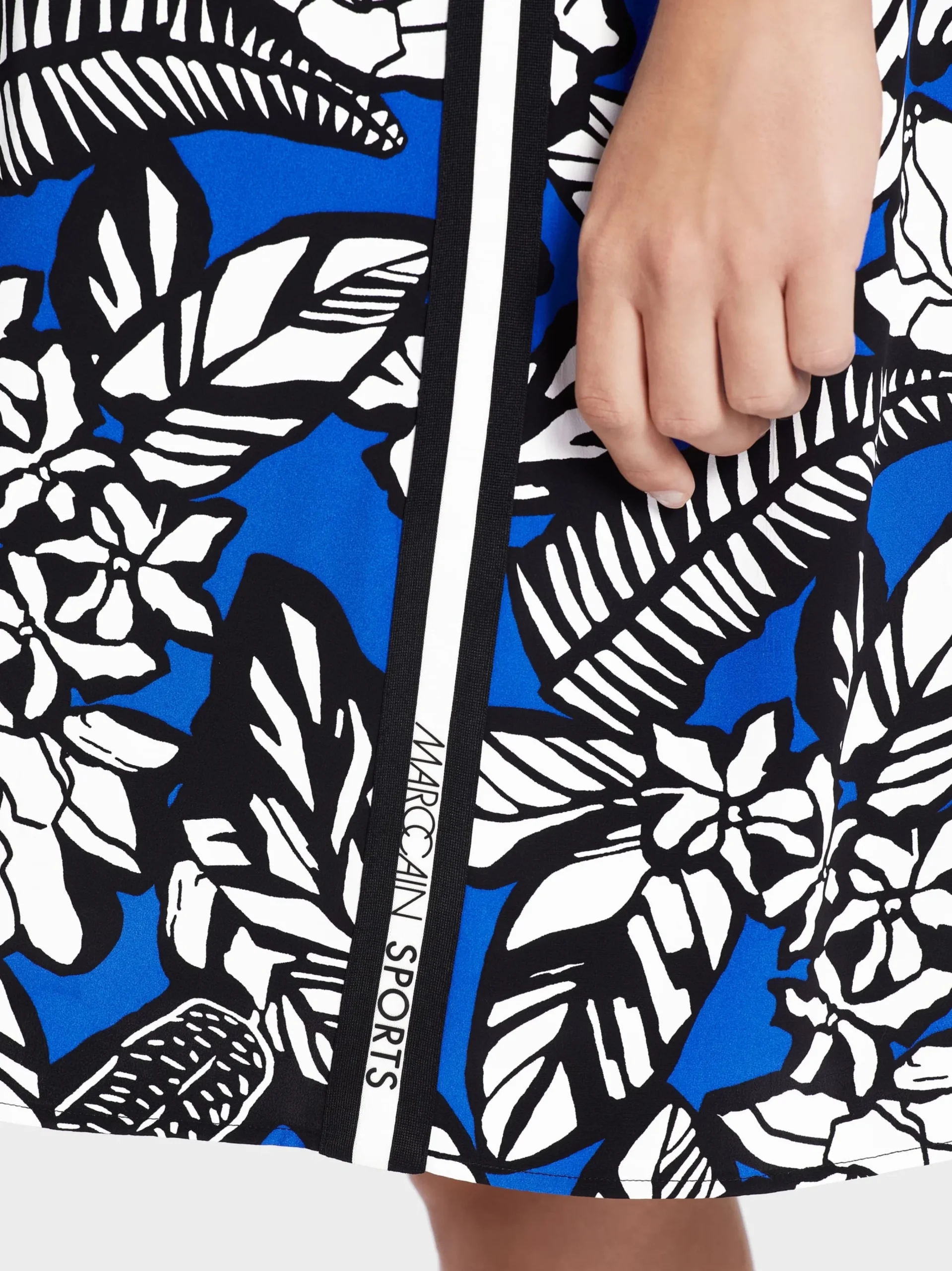 Marc Cain Kleider-KLEID MIT PRINT "RETHINK TOGETHER" bright royal blue