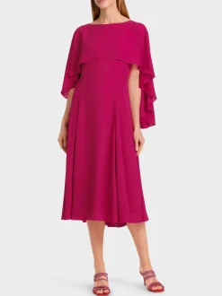 Marc Cain Kleider-KLEID MIT STOLA deep fuchsia