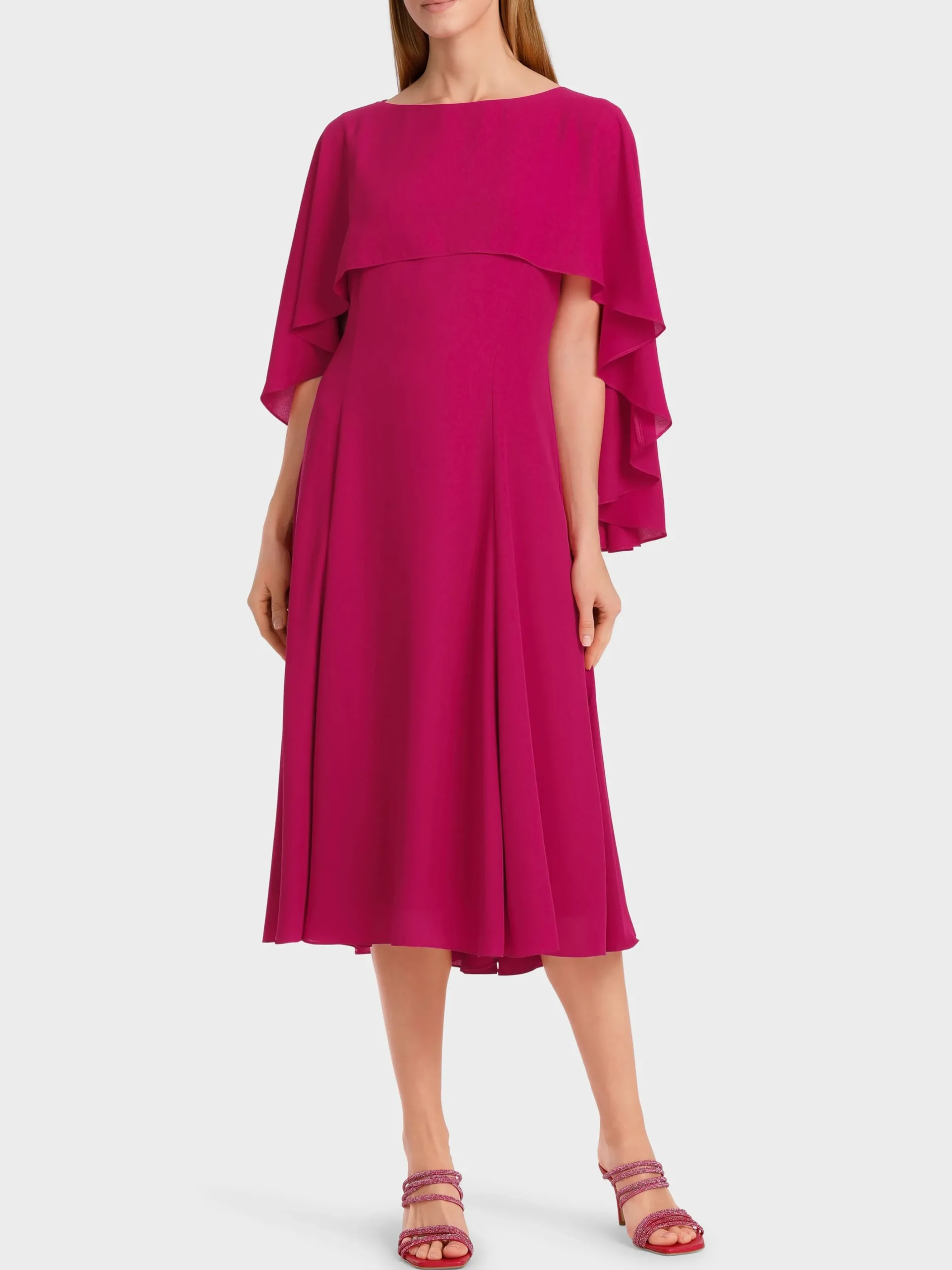 Marc Cain Kleider-KLEID MIT STOLA deep fuchsia
