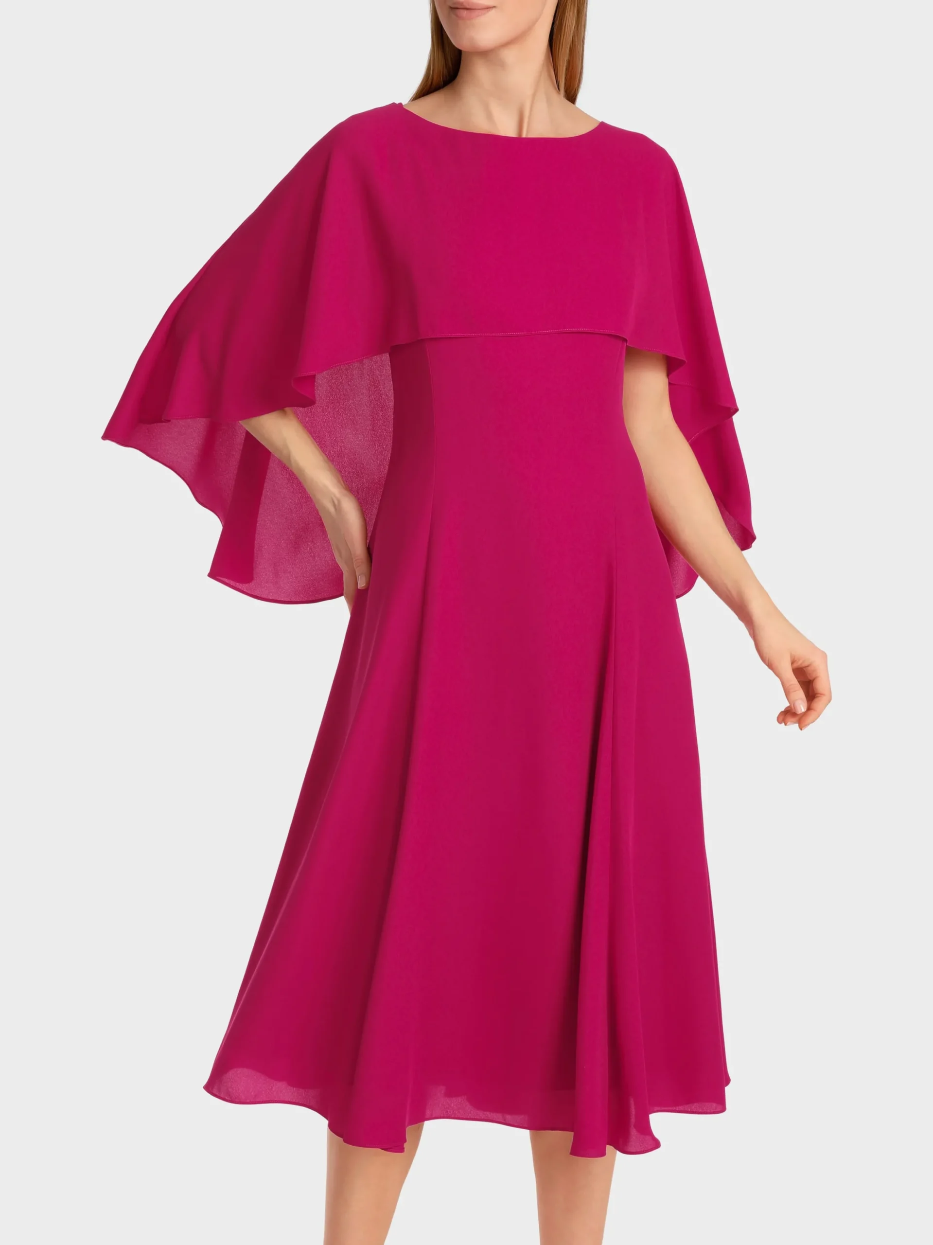 Marc Cain Kleider-KLEID MIT STOLA deep fuchsia