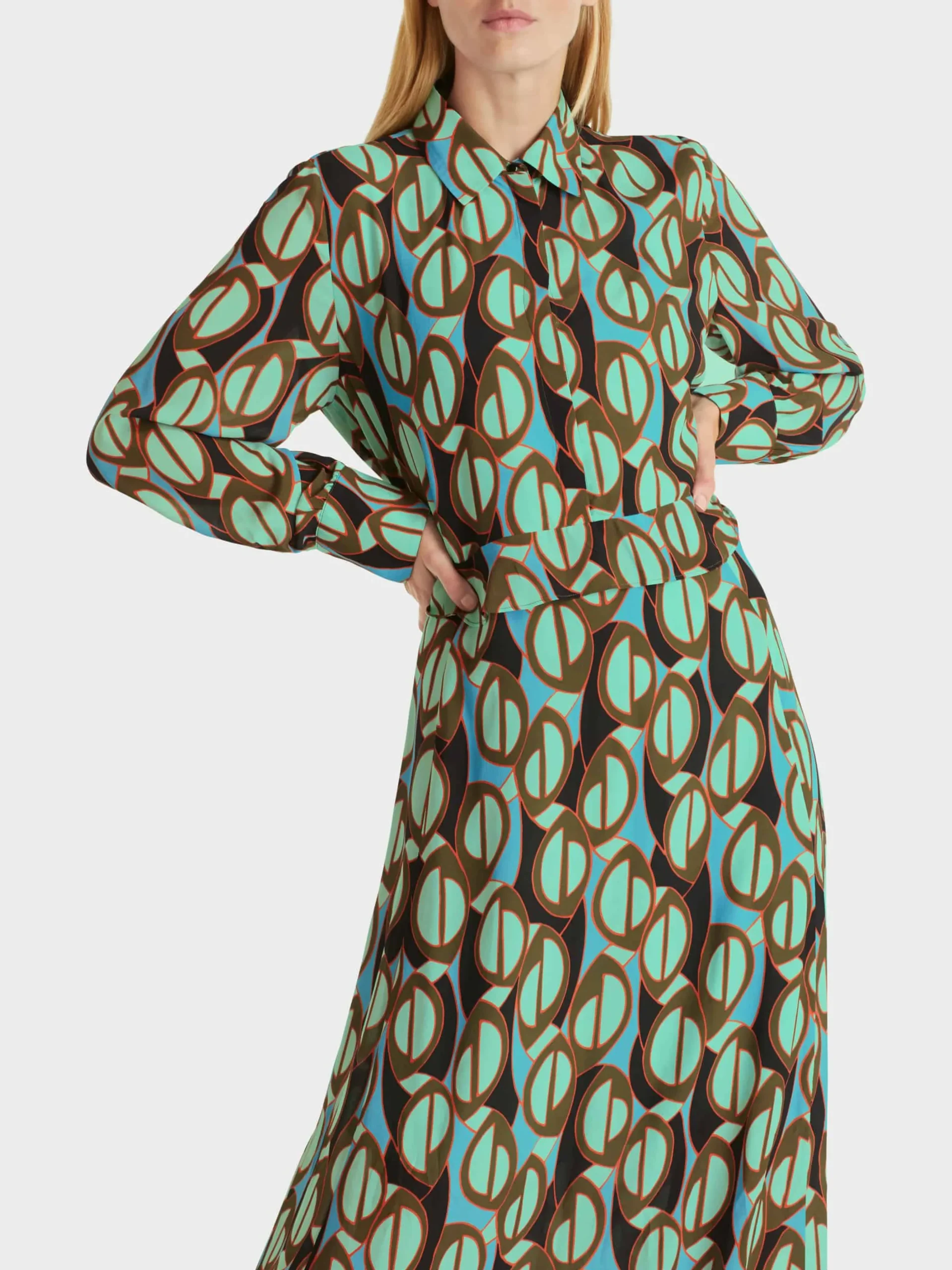 Marc Cain Kleider-KLEID MIT TAILLENVOLANT soft malachite