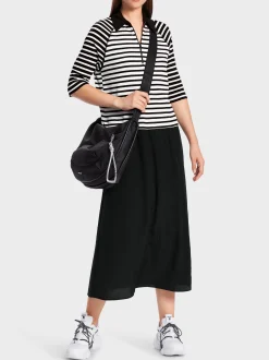 Marc Cain Kleider-KLEID MIT TWO-IN-ONE-EFFEKT black and white