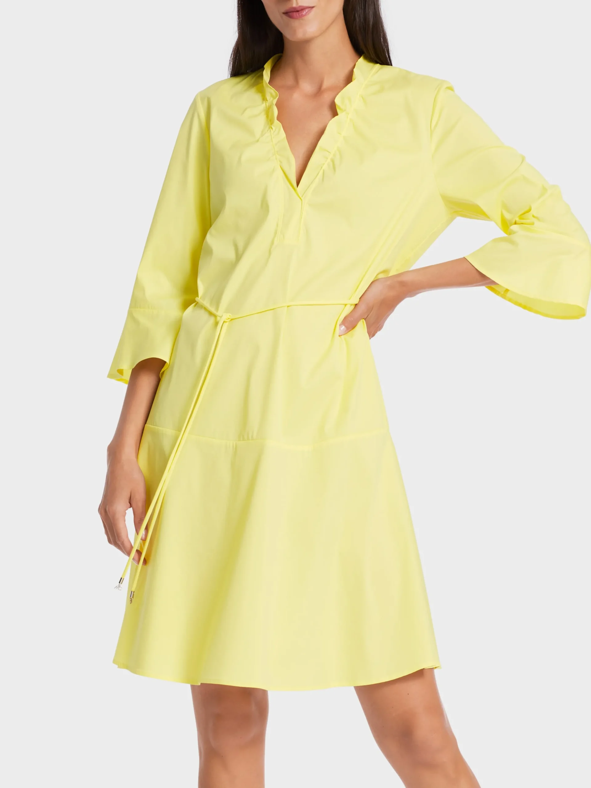 Marc Cain Kleider-KLEID MIT VOLANTÄRMEL pale lemon