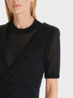 Marc Cain Kleider|Strick-KNITTED IN GERMANY KLEID midnight blue