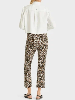 Marc Cain Hosen-KÖRPERNAHE HOSE FREDERICA MIT FLARED LEG off-white