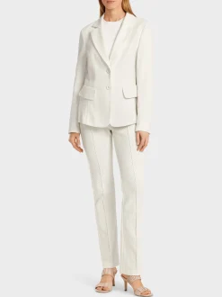 Marc Cain Blazer|Hosenanzüge-KÖRPERNAHER BLAZER AUS STRICK off-white