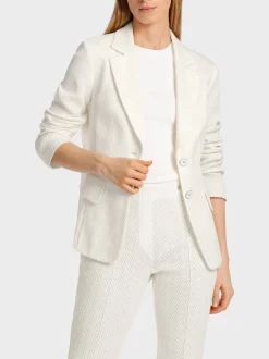 Marc Cain Blazer|Hosenanzüge-KÖRPERNAHER BLAZER AUS STRICK off-white