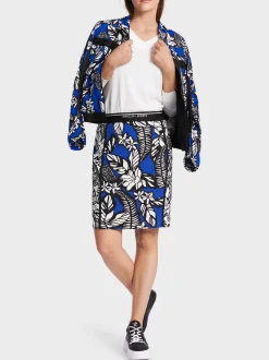 Marc Cain Röcke-KÖRPERNAHER ROCK MIT FLORALEM PRINT white and black