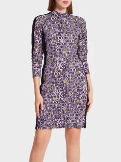 Marc Cain Kleider-KÖRPERNAHES KLEID MIT RAGLAN bright pink lavender