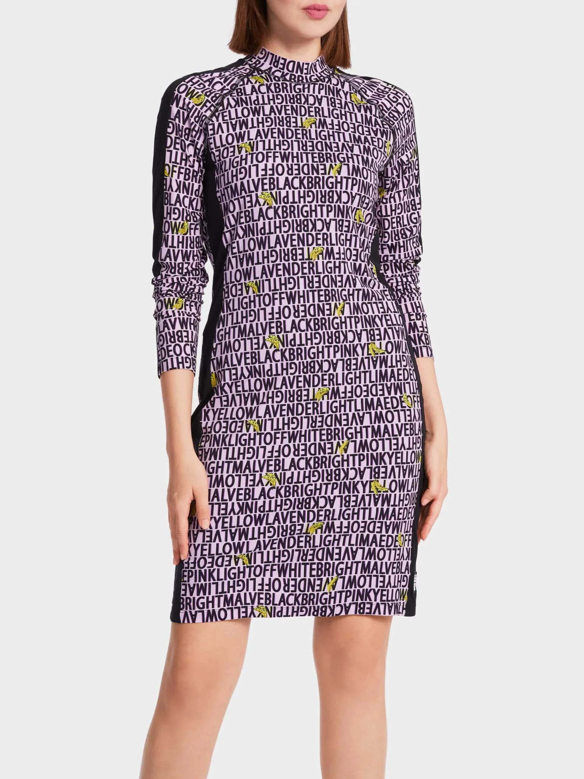 Marc Cain Kleider-KÖRPERNAHES KLEID MIT RAGLAN bright pink lavender