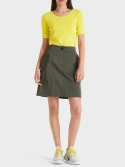 Marc Cain Shirts & Tops-KÖRPERNAHES T-SHIRT MIT ¾-ÄRMEL soft limeade