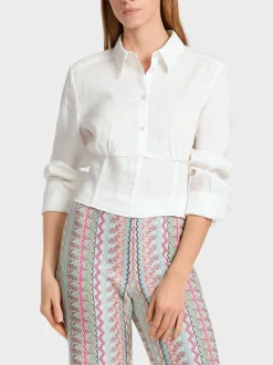 Marc Cain Blusen & Tuniken-KURZE BLUSE IM 30IES-VINTAGE-STYLE off-white